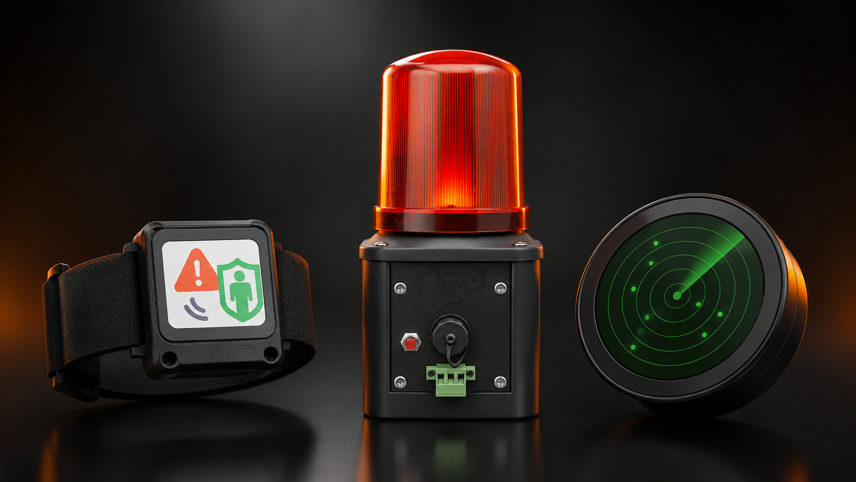 Dispositivo de brazo, baliza SmartSafe y sistema de visualización